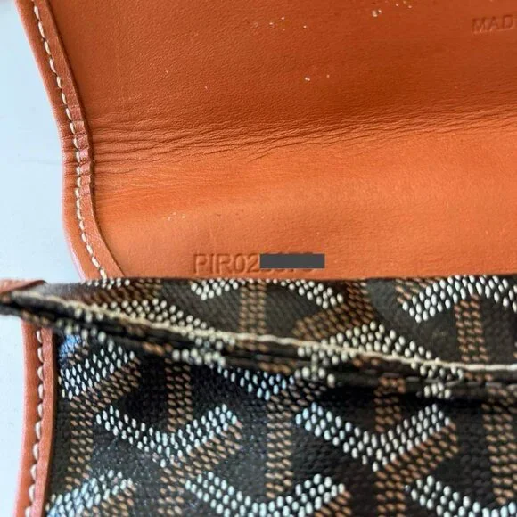 Authentic Goyard Goyardine Saint Louis PM Black Brown Shoulder Tote Bag & Pouch
